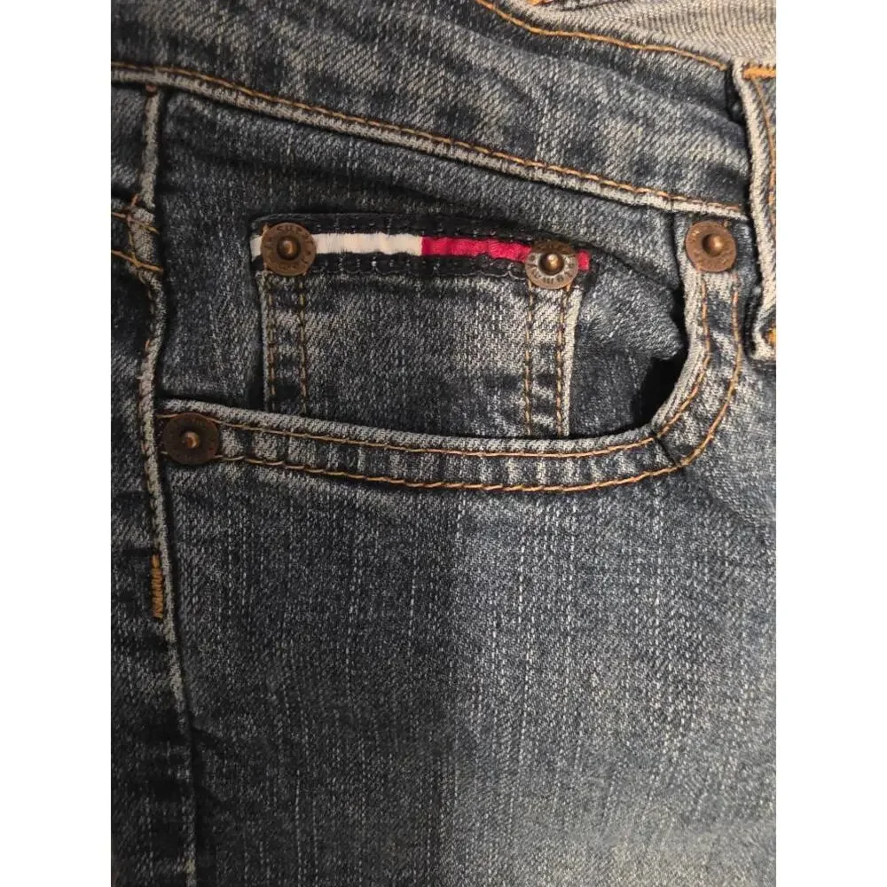 Tommy Jeans Womens 5S Low/Mid Rise Bootcut Jeans Stretch Medium Wash Y2K